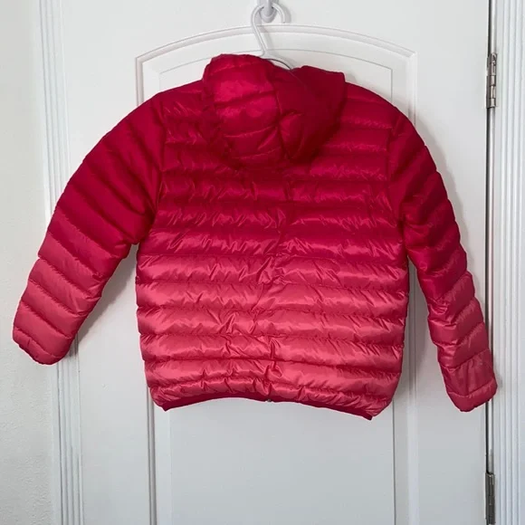 Eddie Bauer CirrusLite ombré reversible hooded down jacket girls L 14/16 - Picture 2 of 7